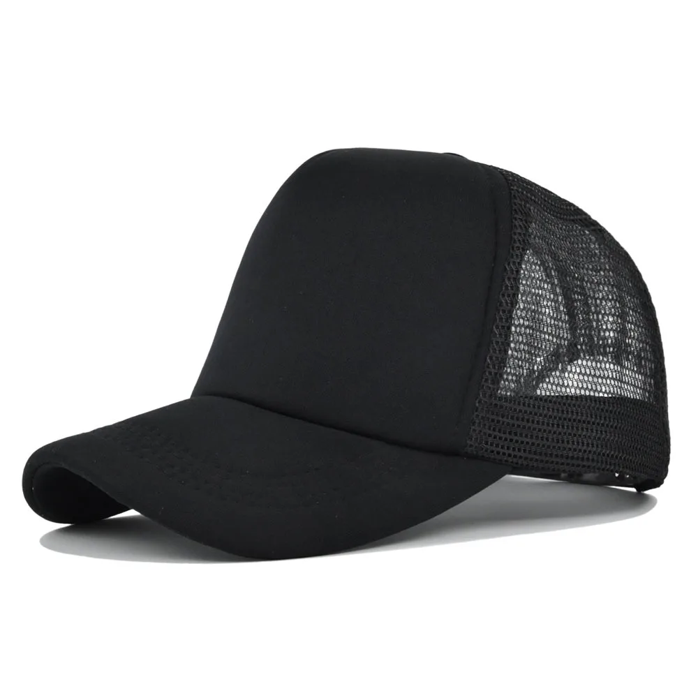 15 Colors Mesh Baseball Cap Adjustable Snapback Hats For Women Men Hip Hop Trucker Cap 2