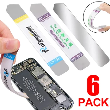 1-6Pcs Stainless Steel Blade Soft Thin Pry Spudger Cell Phone Tablet Screen Battery Opening Tools for Samsung iPhone iPad Opener
