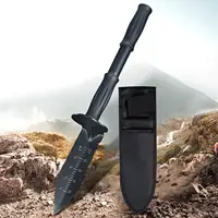 Metal Detector Digging Tools Serrated Edge Digger With Sheath Stainless Steel Garden Shovel Knife Extended Handle Camping Supply 1