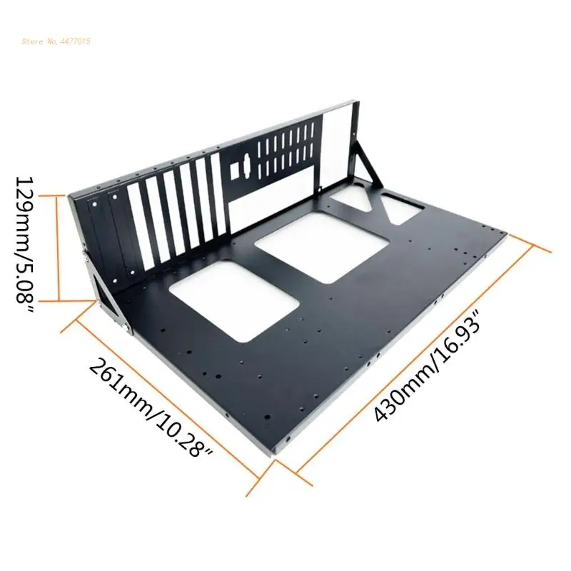 1Pc ATX Black Cold Rolled Steel Plate Mining Rig Frame for GPU Cold Rolled Steel Open Chassis Miner Mining Frame pc chassis computer chassis frame