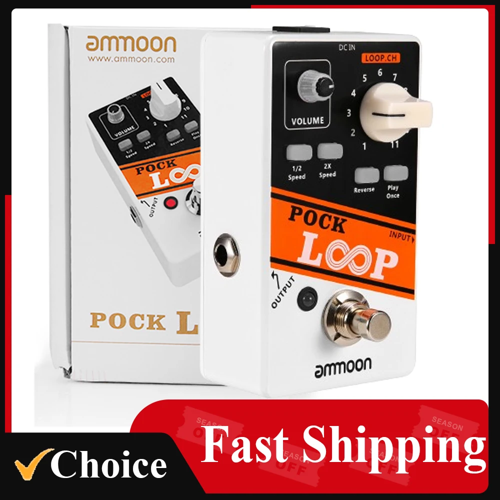 ammoonPOCKLOOPLooperGuitarEffectPedal11LoopersPedalLoop