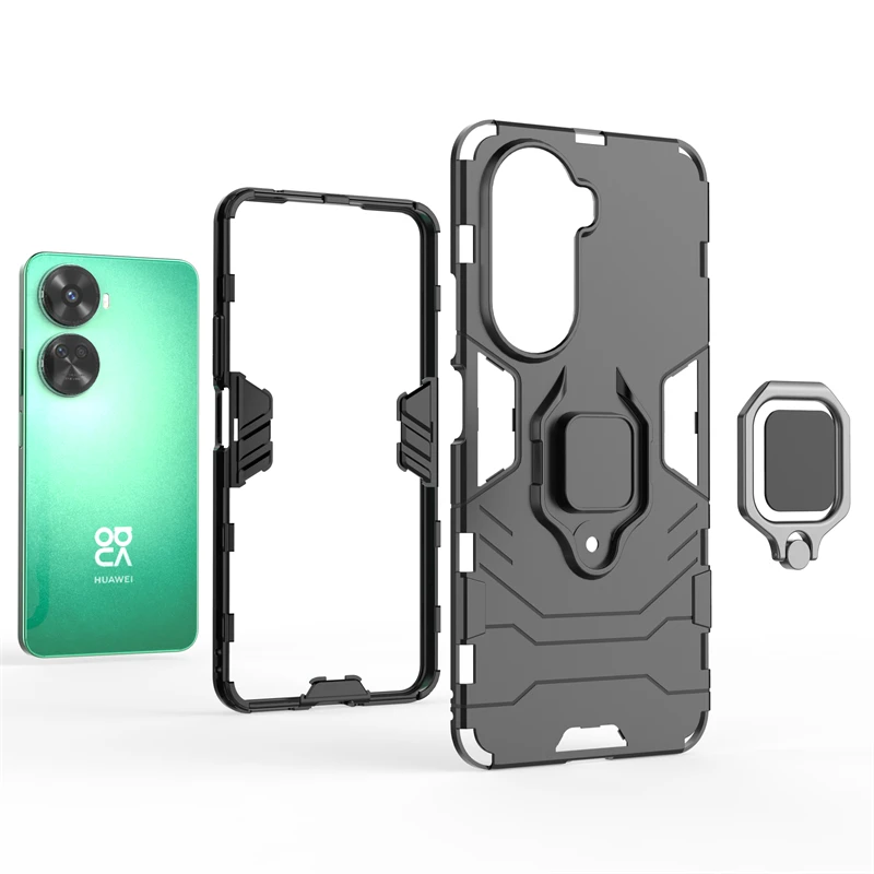 For Huawei Nova 12 SE Case Cover Huawei Nova 12 SE Capas Shockproof PC Back Ring Magnetic Metal Holder Fundas Huawei Nova 12 SE S9734ab78f2334e0eb8bb6b81eebbd2cfw