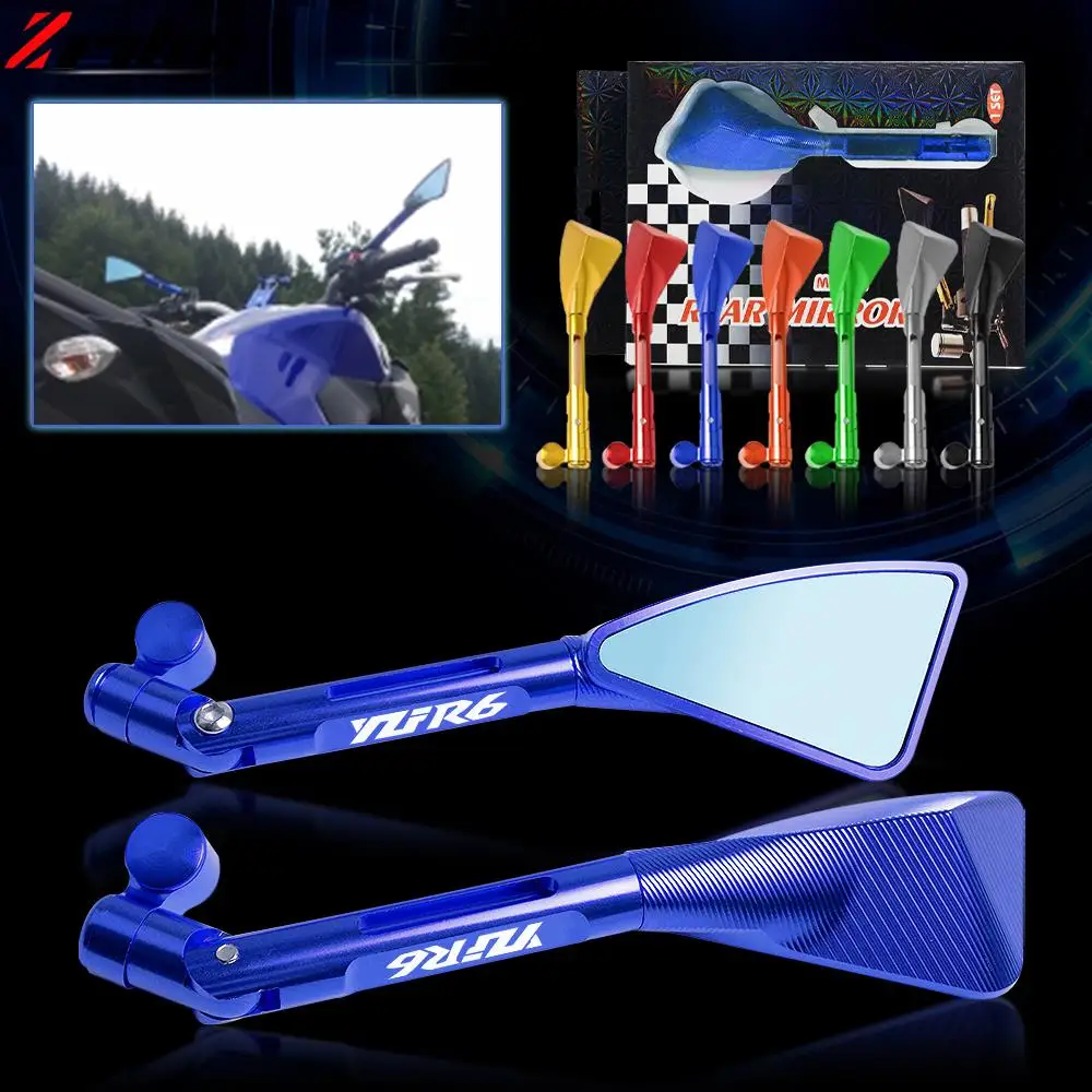 

YZF-R6 Accessories Universal Motorcycle Mirror Aluminum Rearview Side Mirrors For YAMAHA YZFR6 YZF R6 2017 2018 2019 2020 2021