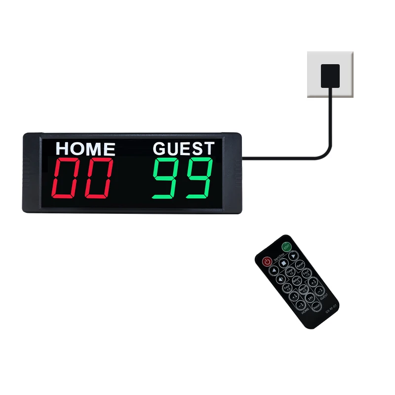 GANXIN Magnetic Battery/Plug-in Electronic Scoreboard with Remote, Portable Mini Basketball Scoreboard Digital 