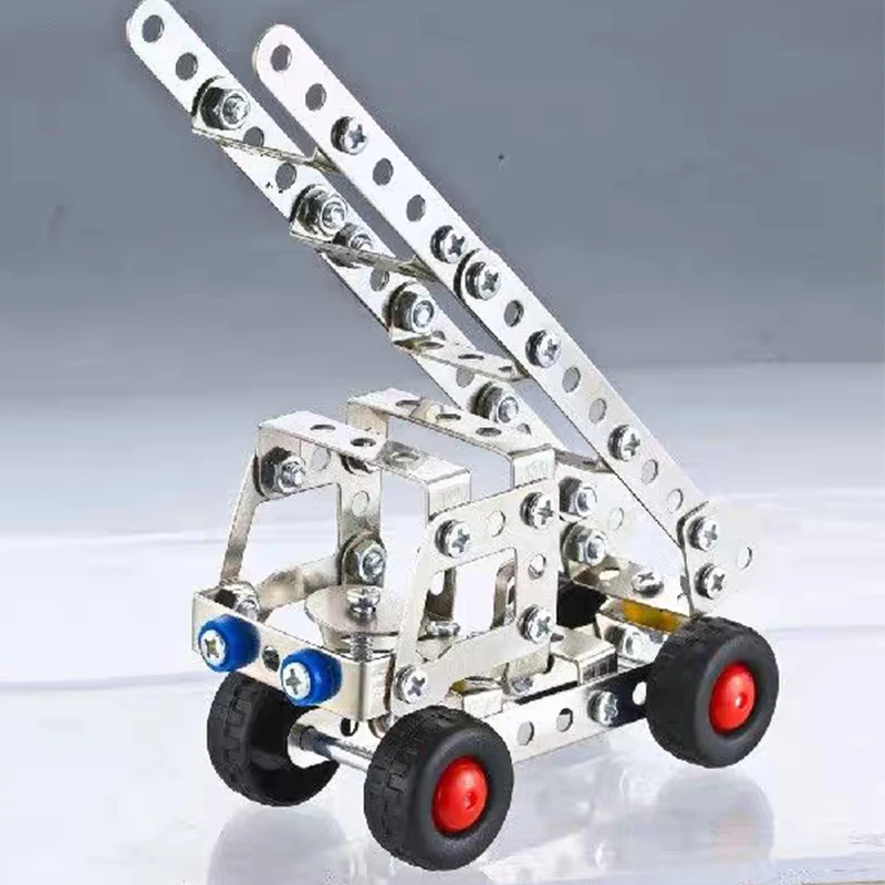 Metal Assembly Engineering Vehicle Simulation Screw Nut DIY Alloy Building Block Car Model Children's Toys For Boys