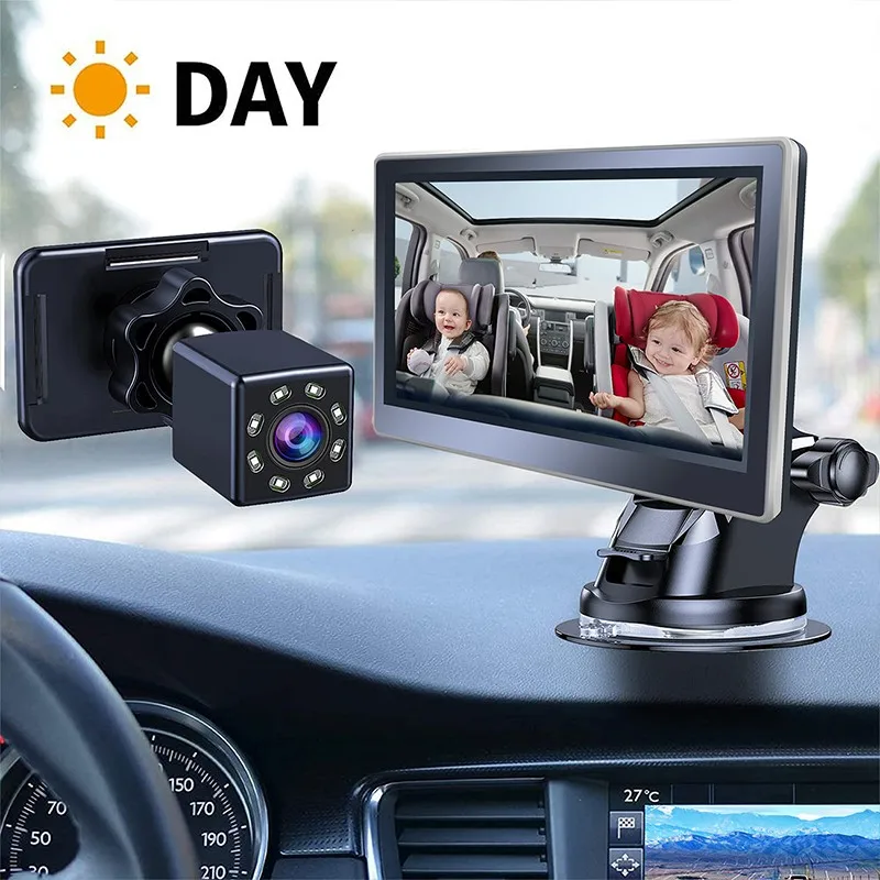 

Новейшая камера заднего вида для младенцев 360 регулируемая камера для детского автомобильного зеркала лицо для младенца инфракрасное ночное видение монитор дисплей подарок