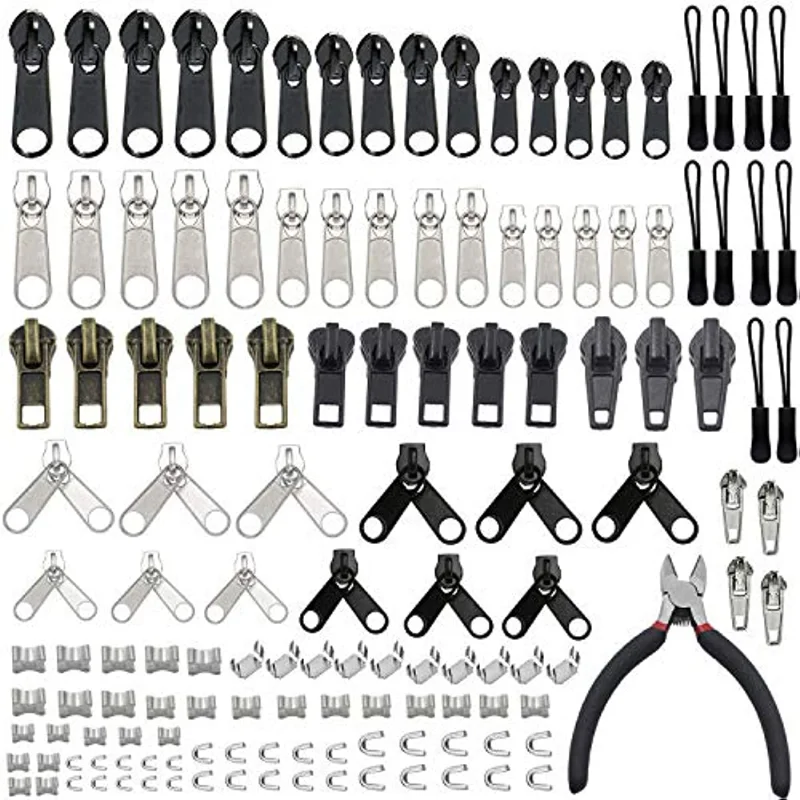 84pcs Zipper Repair Kit, Zipper Replacement Kit with Zipper Replacement  Zipper Sliders for Jackets Bags Backpacks Tents Zipper Fix Repair  Replacement 