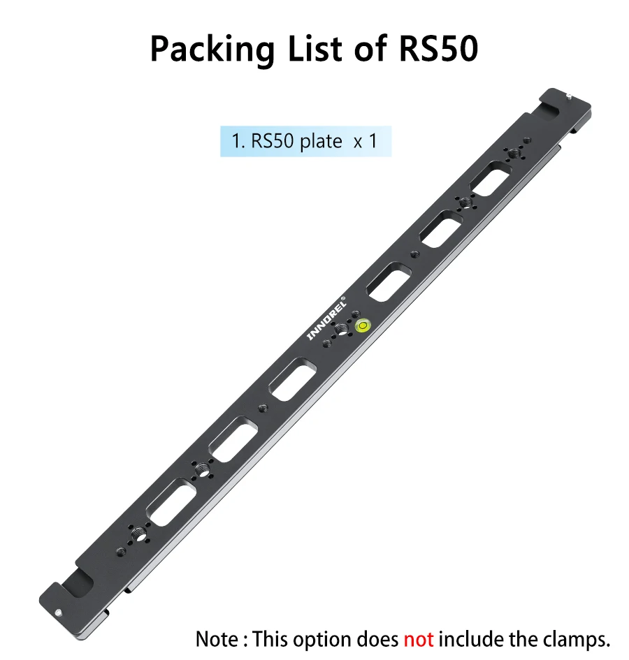INNOREL RS50 50cm Dual Dovetail Quick Release Verlängerungsschiene Gleitplatte mit Wasserwaage für Kamerastativ-Kugelkopf – Detail 7