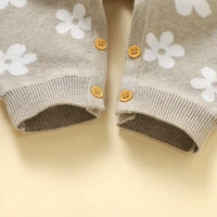 Baby Girls Rompers Fashion Floral Knit Newborn Infant Spring Autumn Long Sleeve Jumpsuits Playsuits Winter Toddler Overall 0-18m 5