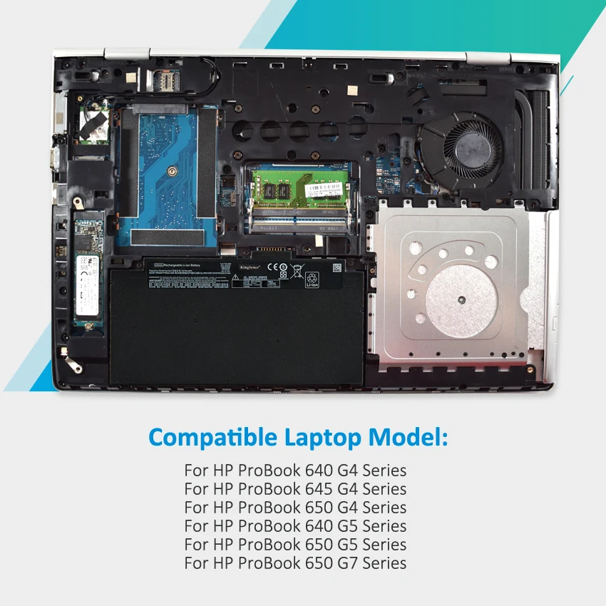 Bateria do Portátil hp Probook 640 g4 645 g4 650 g4 640 g5 650 g5 650 g7 Hstnn-ub7k Hstnn-lb8f Hstnn-ib813 Kingsener-cd03xl - Imagem 4