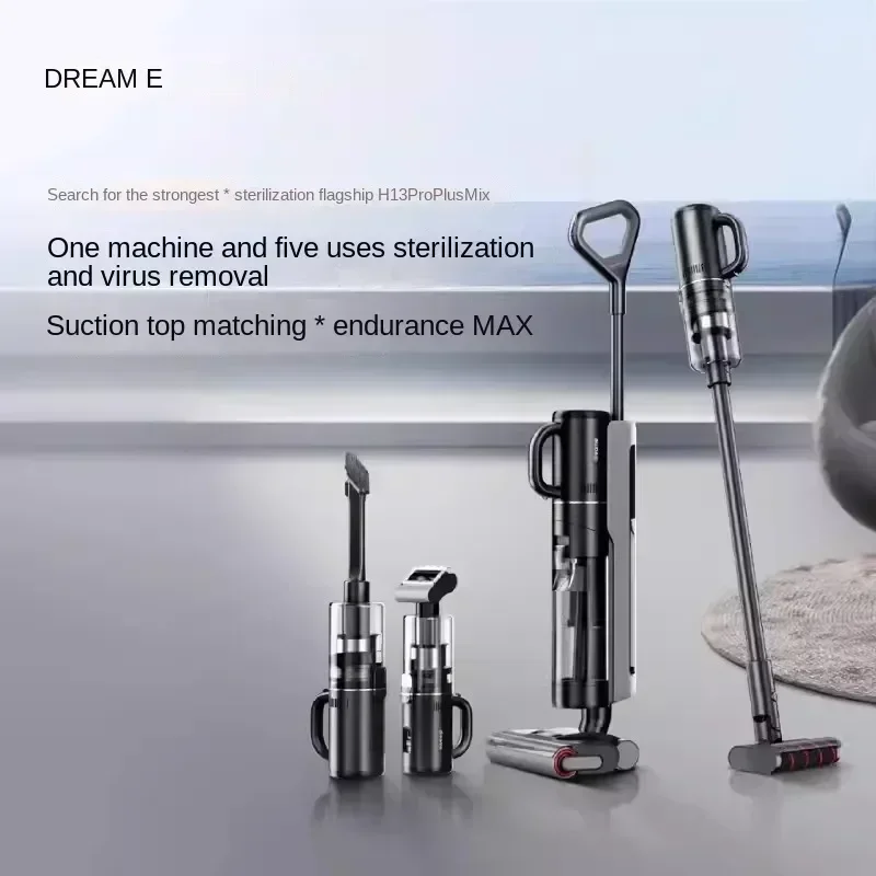 

New Dreame Double Veneer Mite Removal Wireless Floor Scrubber Suction Drag Suction Sweeper Home H13 Pro plus Mix