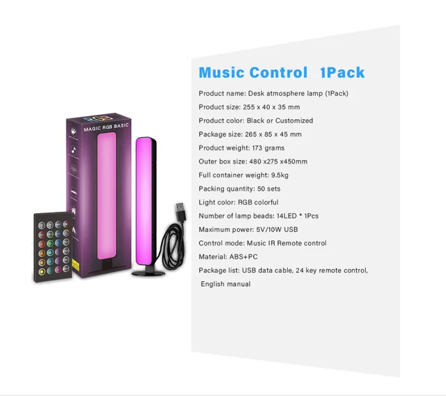 Computer-Desktop-Hintergrund RGB-Magielicht Desktop-Pickup-Licht Musik-Atmosphärenlicht Smart Light Esports Polar-Atmosphäre_voghion.com