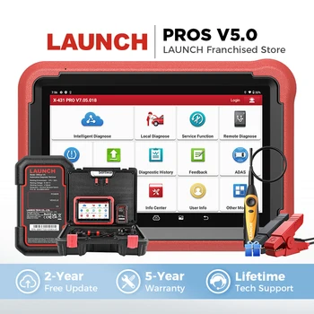 LAUNCH X431 PROS V5.0 Car Diagnostic Tools Automotive OBDII Scan Tool Auto Scanner OBD2 ECU Coding pk X431 V plus