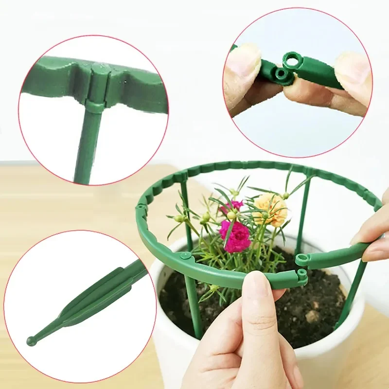 4PCS Plastic Plant Support Pile Stand For Flowers Greenhouse Arrangement Rod Holder Orchard  Climbing Bracket Garden Bonsai Tool