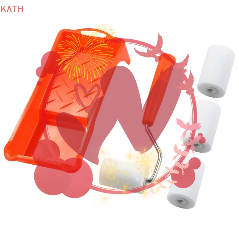 6Pcs 고밀도 폼 페인트 롤러 페인트 트레이 라이너 장식 도구 2 인치 소형 페..