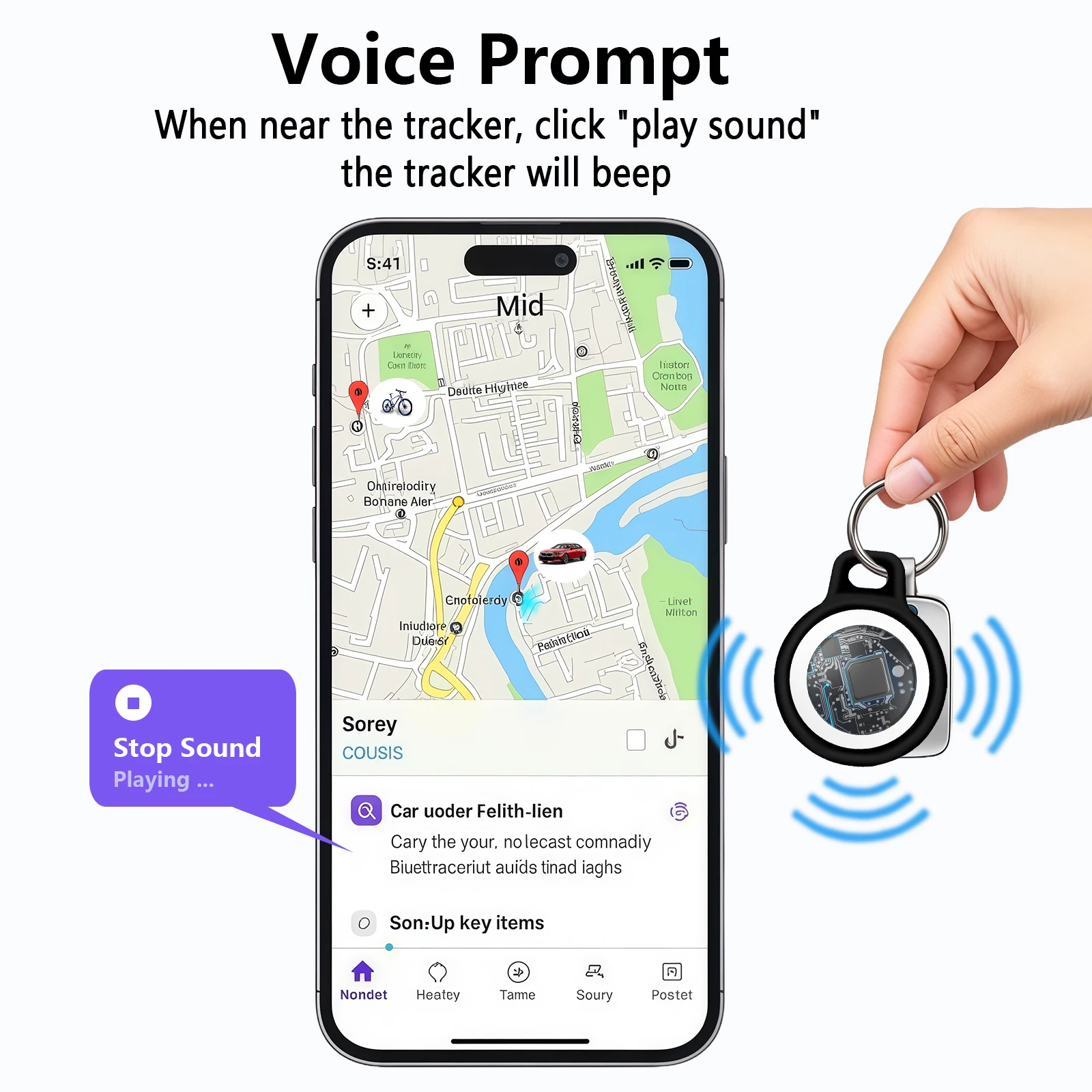 Timethinker Bluetooth GPS Tracker Smart Tag Airtag Work with Apple Find My APP ITag Locator Air Tags Pet Key Finder for iOS gps locator