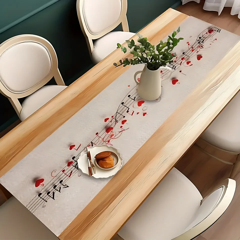 Valentijn hart kanten tafelloper | rood hart Valentijnsdag tafelloper rechthoekig - vakantie keuken eetkamer tafelloper decoraties voor Valentijnsdag, Moederdag Dificato