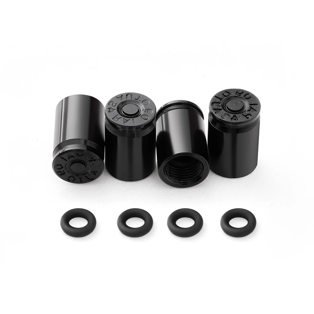Set of 4 Premium Car Tire Valve Caps - Airdust Waterproof Stem Covers