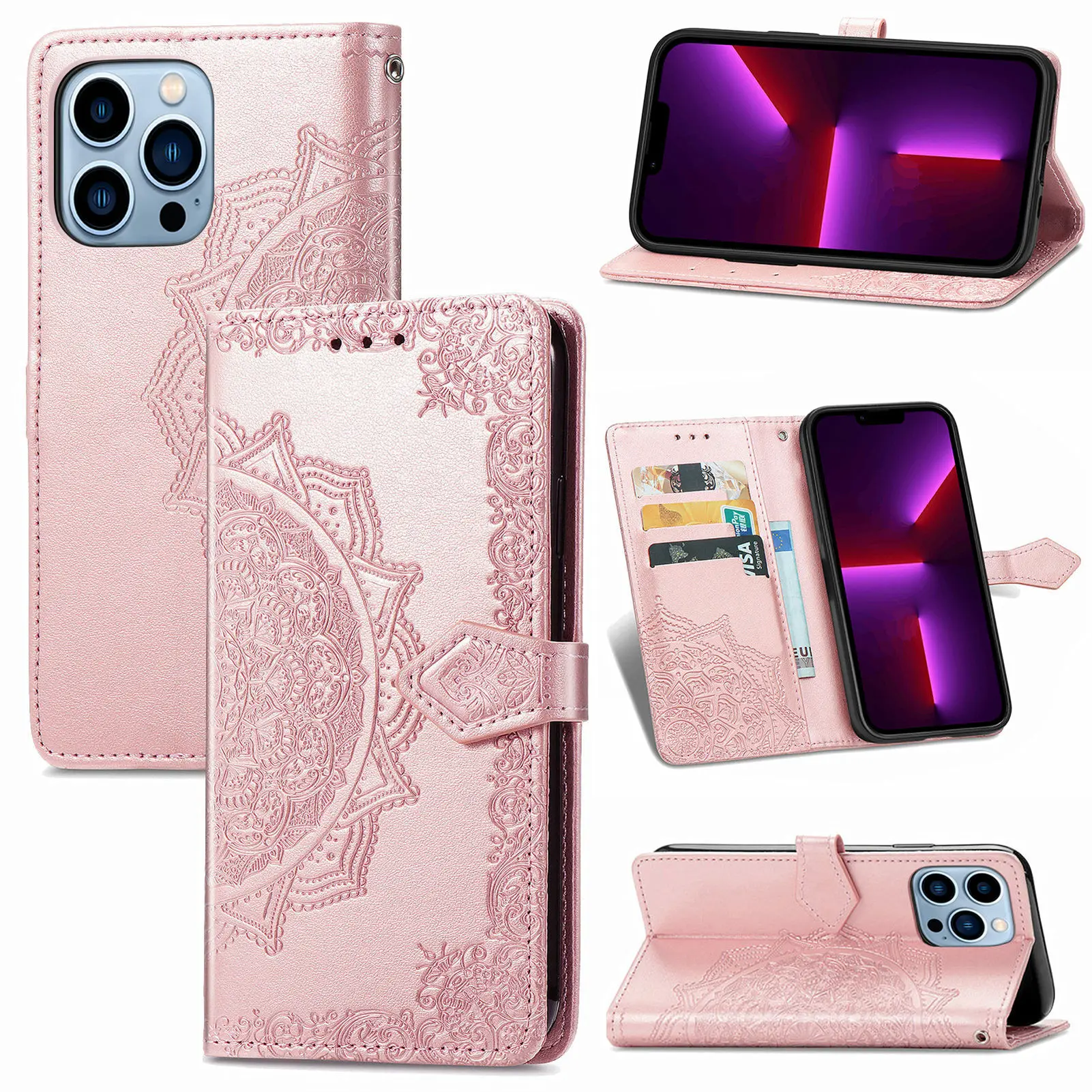 Elegant Flip PU Leather Wallet Case with Magnetic Card Slot Holder