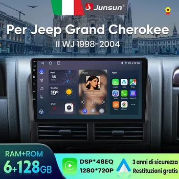 Estéreo Inalámbrico para Auto Junsun con CarPlay y Android para Jeep Grand Cherokee II WJ 1998 1999-2004, Navegación GPS, 8 Núcleos, DSP, RDS, Bluetooth 1