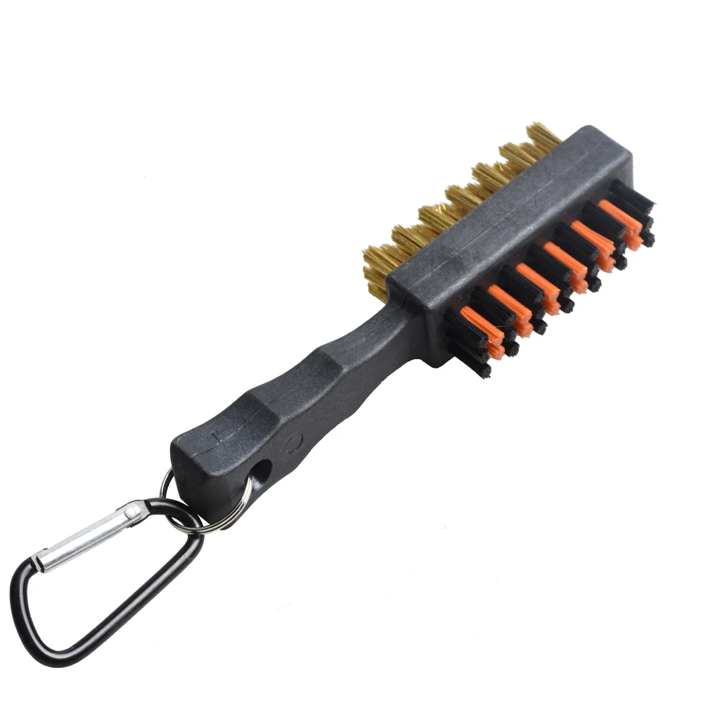 Golf Club Brush Groove Cleaner Dual Sided Tools Portable Metal Lightweight Nylon Accessories golf club cleaner