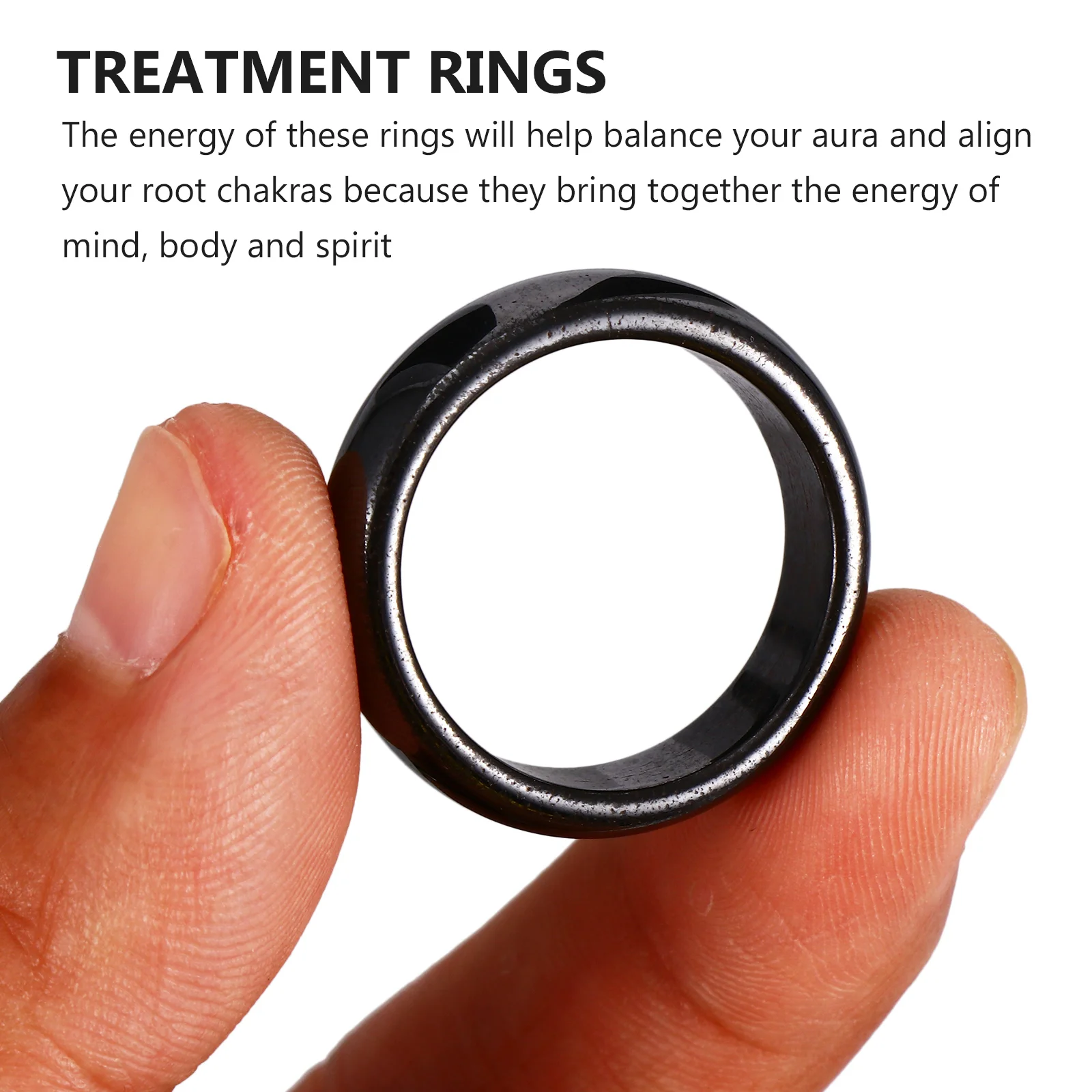 3 Pcs Magnetic Ring Multipurpose Rings Black Gallstone Finger The Fashion Hematite Treatment Curved Surface Women's