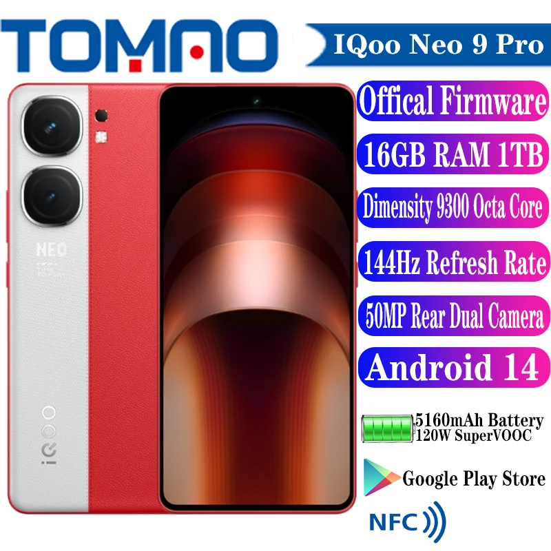 New Vivo iQOO Neo 9 Pro 5G SmartPhone Android 14 6.78inch 144Hz