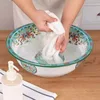 36CM Thickened Enamel Basin Kitchen Vegetable Basin Wash Basin Large Retro Old-fashioned Iron Bowls Plates Trays Lotus Pattern 6