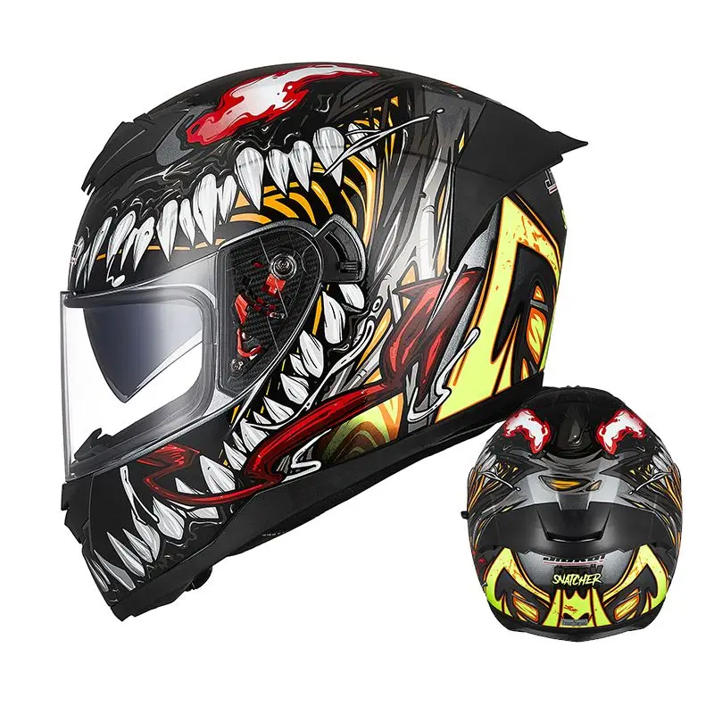 

Шлем JIEKAI для электровелосипеда для мужчин и женщин, крутой мотоциклетный шлем с двойными линзами