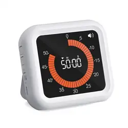 Enhanced Visual Analog Rotary Timer | Silent Operation | Perfect for Kids and Adults | Versatile Hour Meter for Kitchens and Reading Rooms (WHITE)