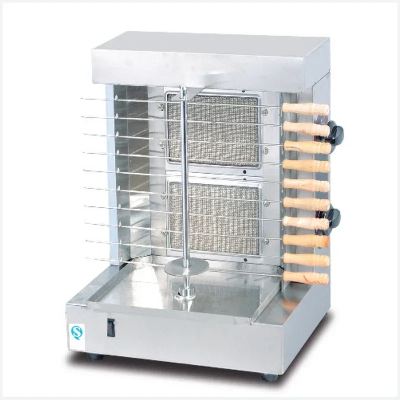 Commercial 110V / 220V ten bar bench type gas barbecue stove barbecue machine gas grill BBQ and rice mixer