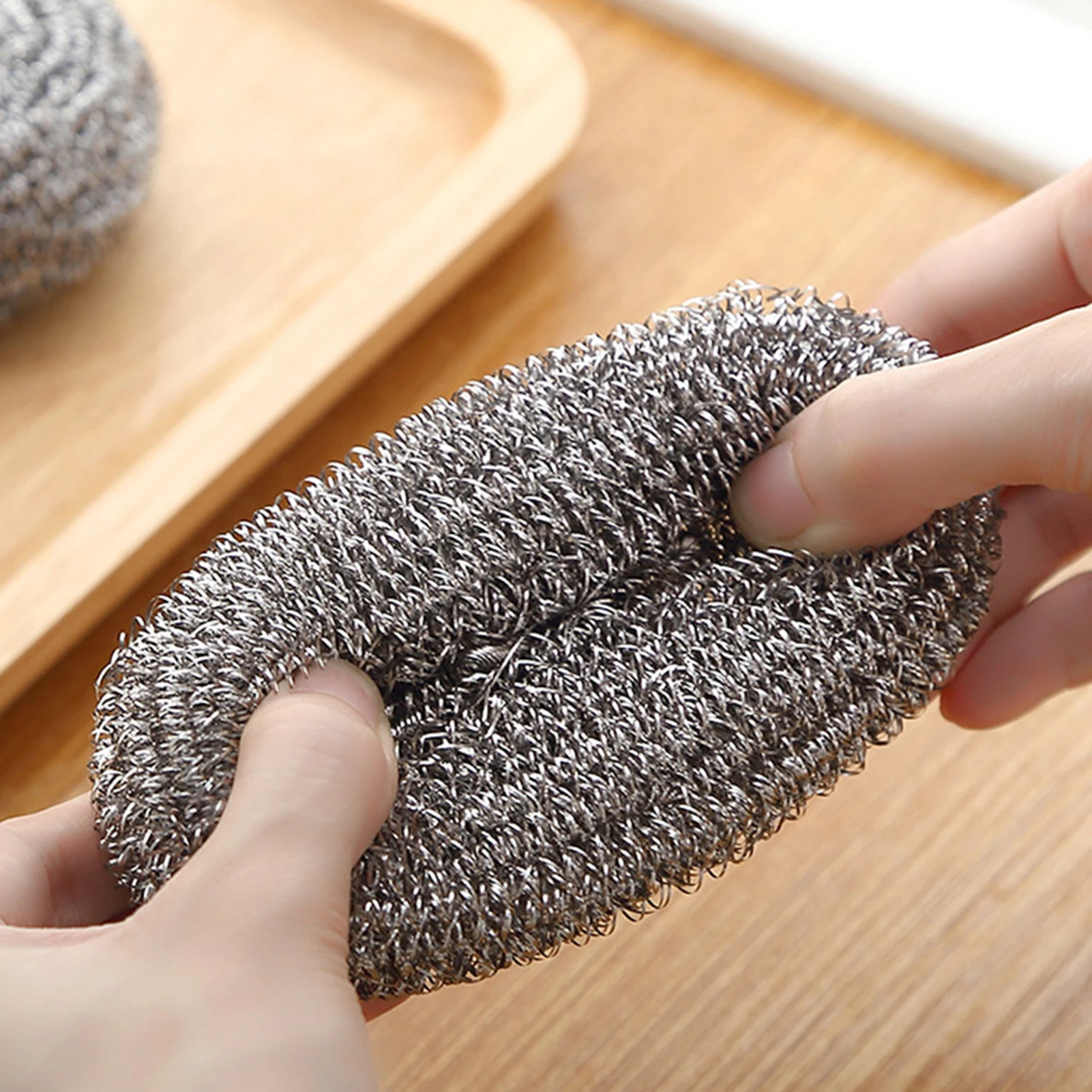 Stainless Steel Scouring Pads 6pcs Scrubbing Scouring Pad Steel Wool Scrubber for Kitchens Bathroom and More kitchen cleaning tool