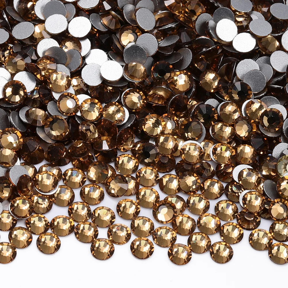 High-Quality Silver Glitter Glass Crystal Rhinestones for Nail Art and Wedding Dress Decoration