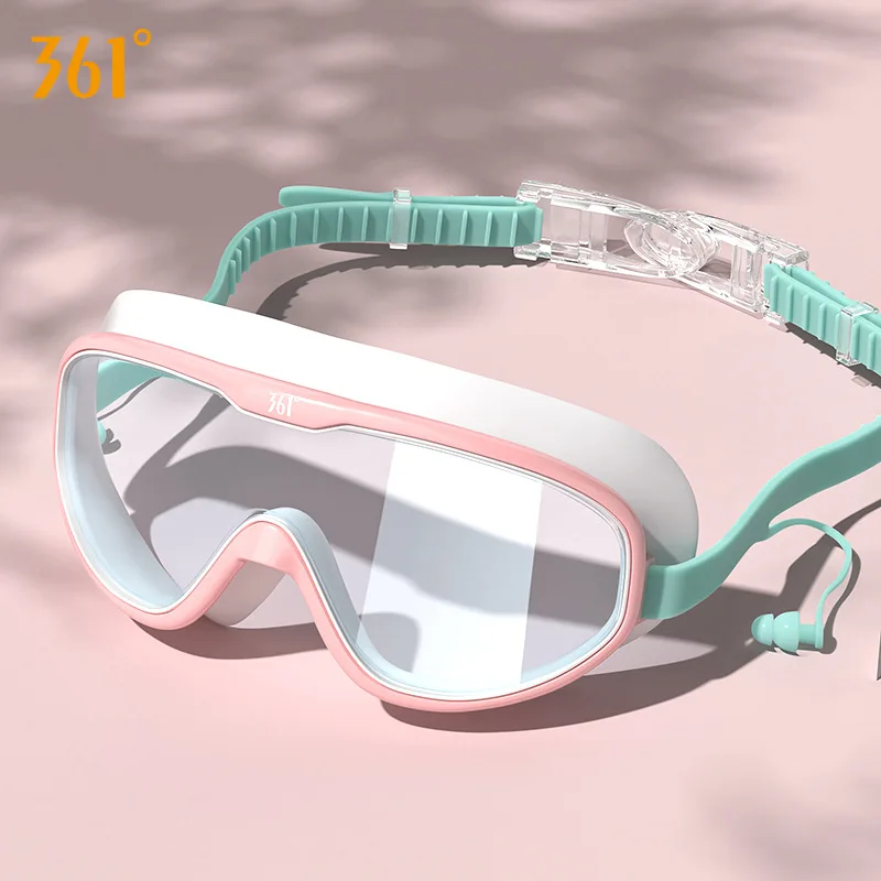 

361°Adults Anti-fog UV Protection Waterproof Adjustable Silicone Swim Goggles Large Frame Beach Surfing Bathing Glasses