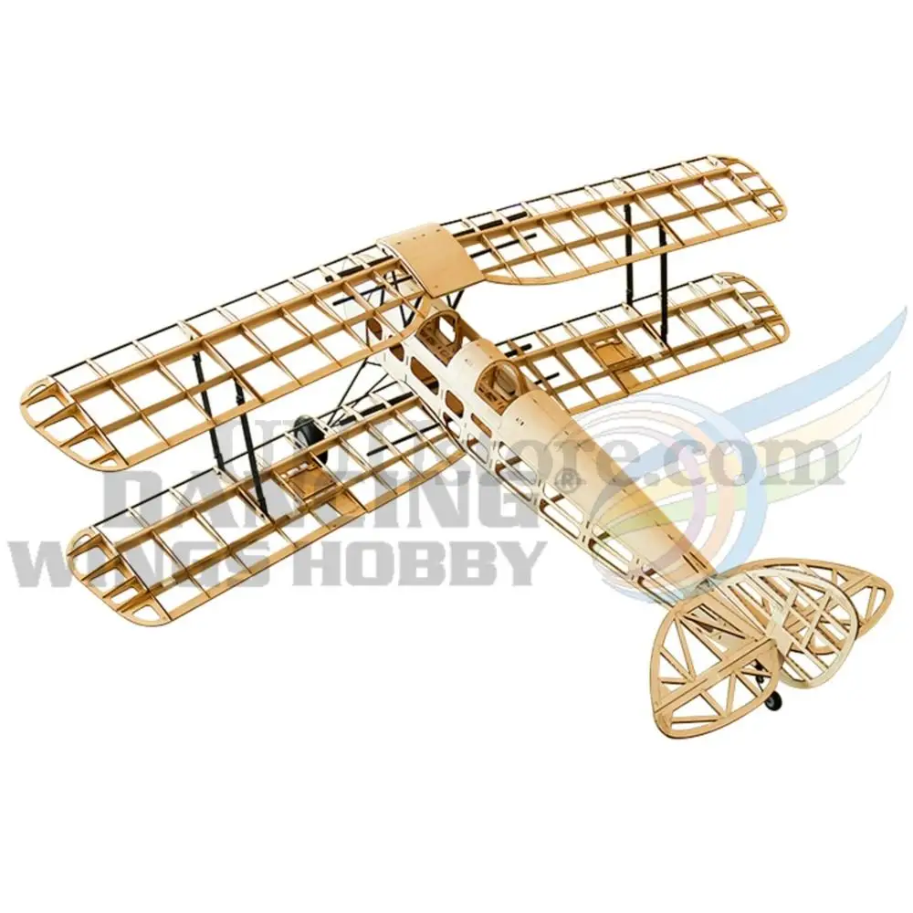 DW Hobby DH82a Tiger Moth Biplane 1.4M Laser Cut Balsa Wood Model Aircraft Kit 4CH Electric & Gas Powered RC Airplane for Adults 3