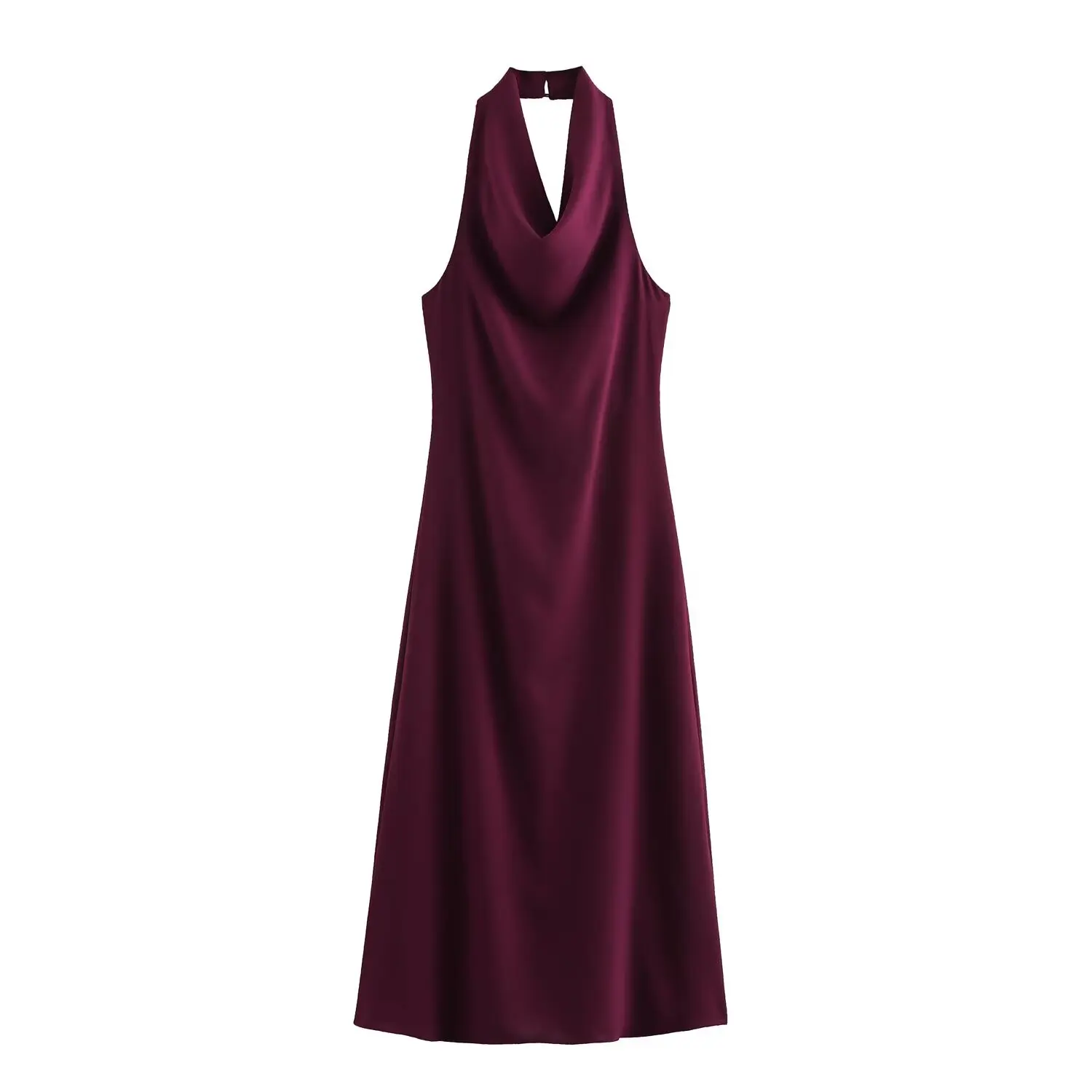 Womens Summer Dresses 2025 Elegant Sexy Backless Red Chic Halter Party Evening Dresses Woman Clothing