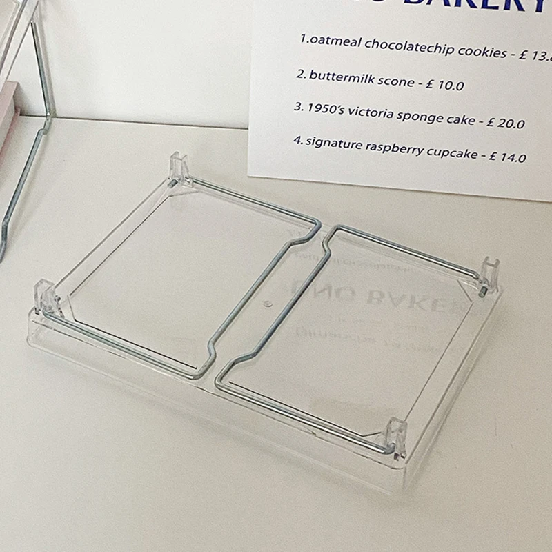 Home Acrylic Transparent Desktop Storage Box Simple Dormitory Office Storage Rack Shelf Home Collapsible Heightening Shelf 3