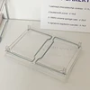 Home Acrylic Transparent Desktop Storage Box Simple Dormitory Office Storage Rack Shelf Home Collapsible Heightening Shelf 3