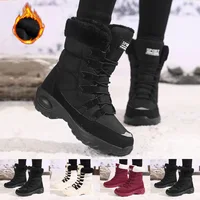 New Winter Women Boots High Quality Warm Snow Boots Lace-up Comfortable Ankle Boots Outdoor Waterproof Hiking Boots Size 36-43