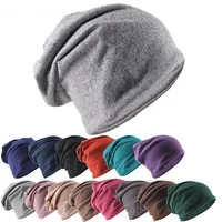 New Arrival Fashion Autumn Spring Women Warm Beanies Solid Colorful Outdoor Beanie Skull For Girls Sport Hat Scarf Bonnet Gorras 1