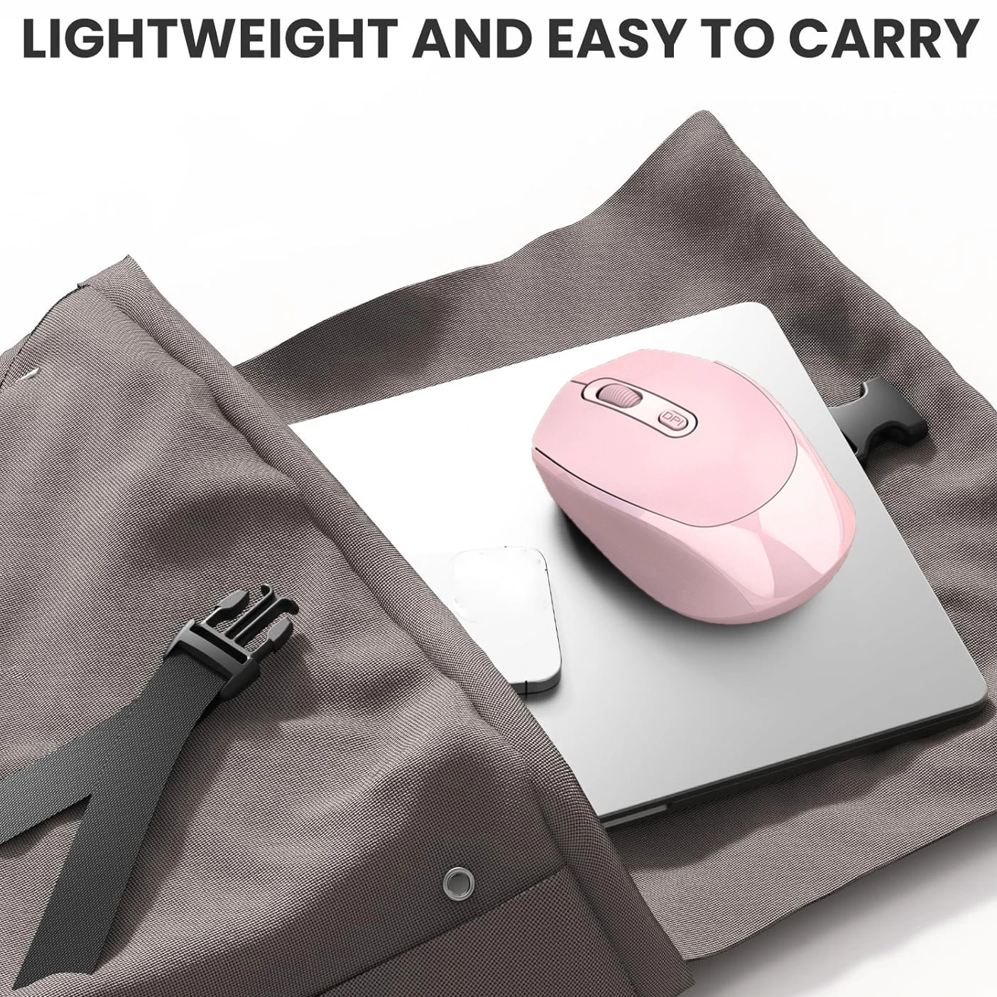 Sleek Dual-Mode Wireless & Bluetooth Silent Ergonomic Mouse with Adjustable DPI
