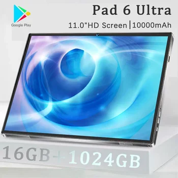 Pad originale 6 ultra Tablet Android 13 16GB 1TB 11 pollici 10000mAh 5G Dual SIM telefonata GPS Bluetooth WiFi WPS Tablet 1