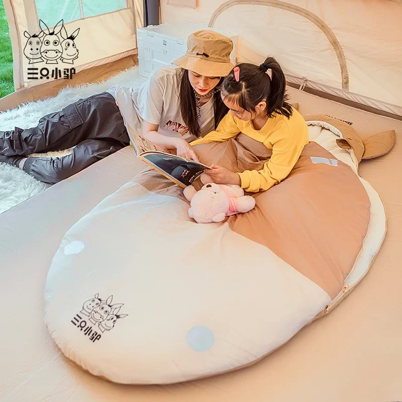 

Children's Autumn and Winter Thickened Warm Sleeping Bag Indoor Big Child Anti-kick Sleeping Bag for Students Lunch Break