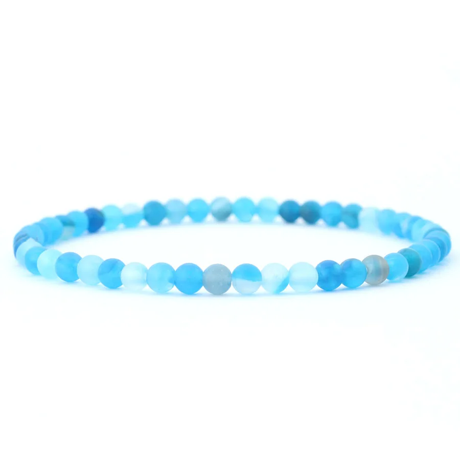 Natural Stone Unisex Bracelet with Rice Beads