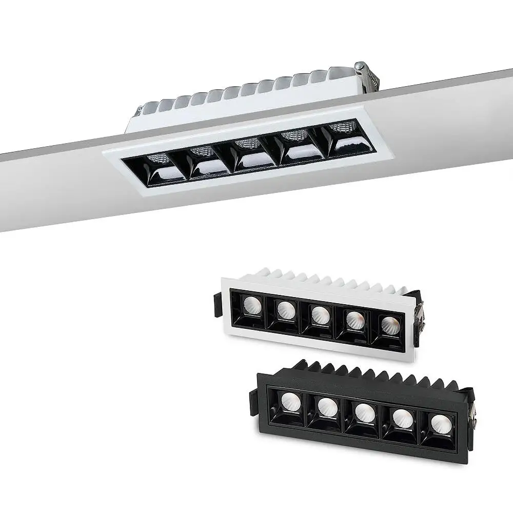 

Embeded Anti-Glare Creative Linear Grille Line Lights 2W 4W 6W 10W 20W 30W Living Room Corridor Strip COB LED Ceiling Downlight