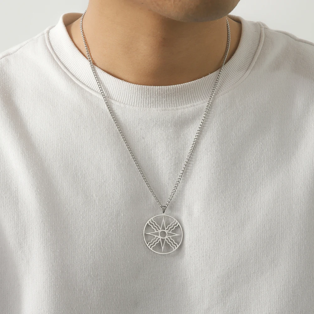Dawapara Octagram-Halskette, Stern von Ishtar, Inanna-Göttin, Assyrian-Stern-Anhänger, Edelstahl, antike griechische Mythologie, Schmuck – Detail 7