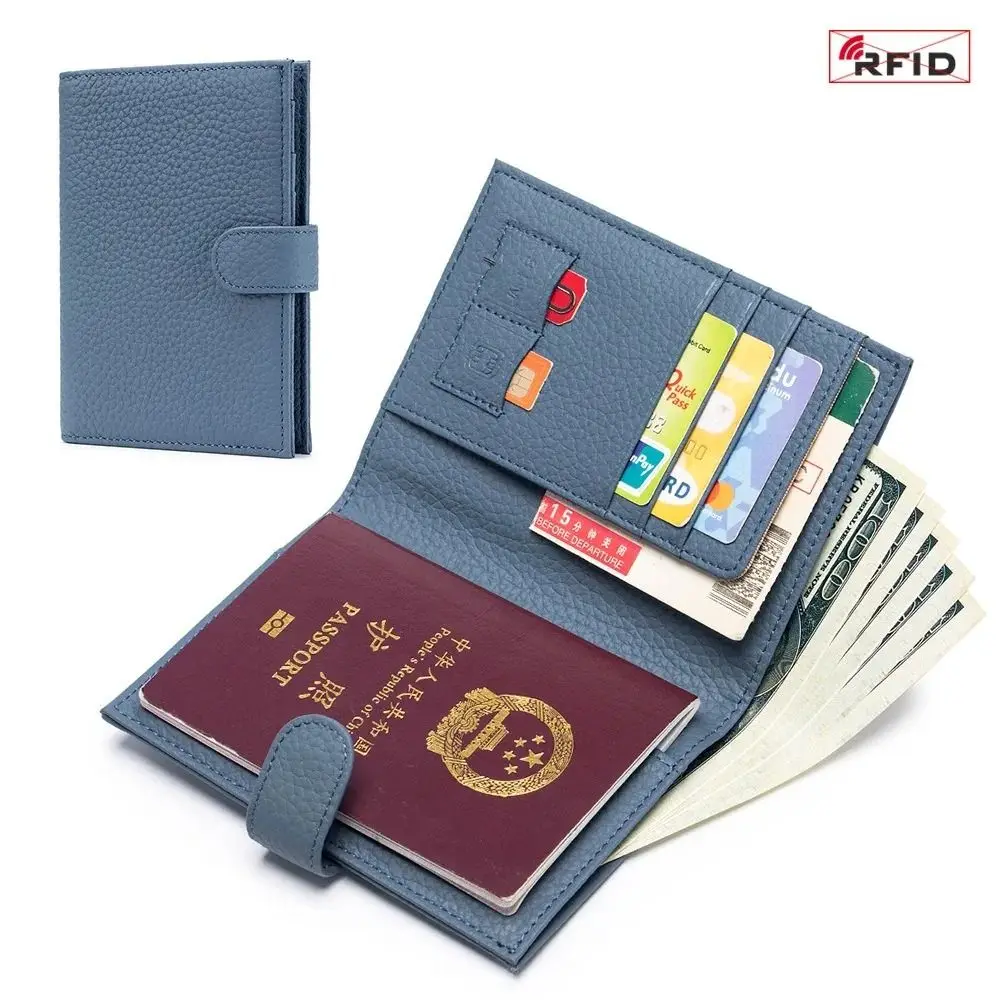 

Обложка для паспорта из натуральной кожи с RFID-защитой