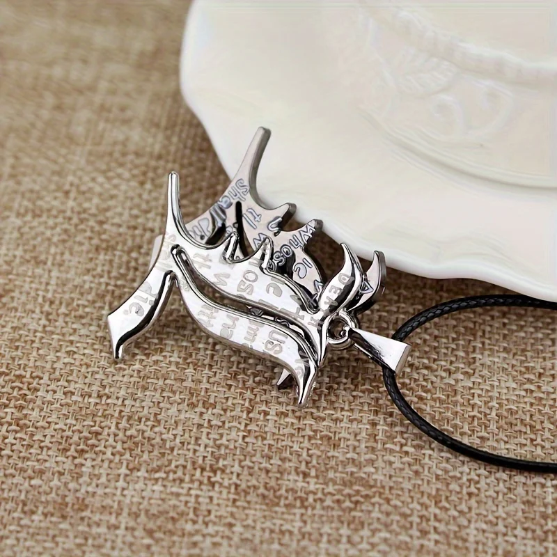 death light l l-shaped necklace zinc alloy pendant cosplay accessories