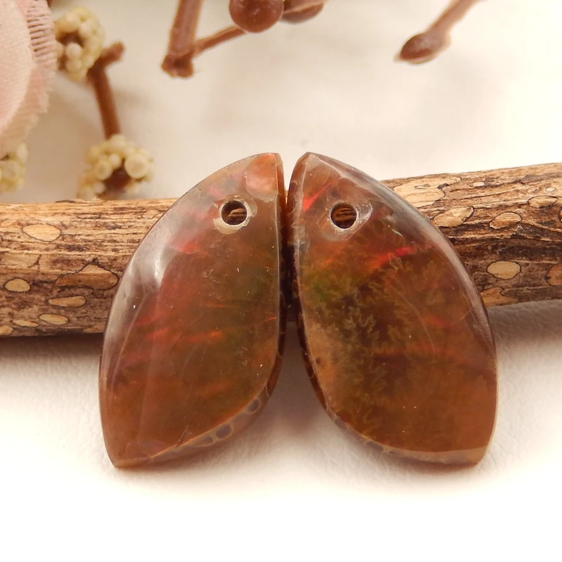 

Natural Stone Ammonite for Jewelry Making DIY Earrings Conch Animal Accessories Flatback 20x19x2mm2g