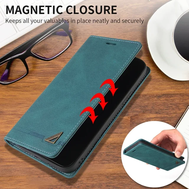 Wallet Anti Theft Brush Flip Leather Case for Xiaomi Redmi